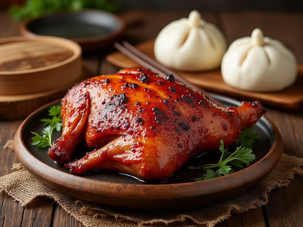 Authentic Chinese Roast Duck with Steamed Buns