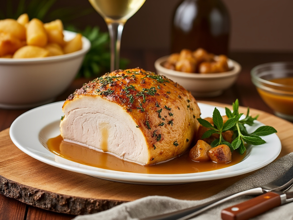 Herb-Roasted Turkey Breast with Classic Gravy